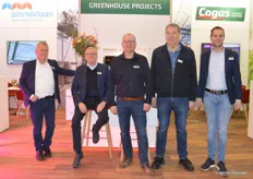 Walter Buth (second from the left) officially retired, but still likes to meet former colleagues. Also at the shared booth of Ammerlaan Construction and Cogas Climate Control were Jos Groenewegen, John Vermeulen (Cogas), Harald van Deest and Ronald Thijssen.